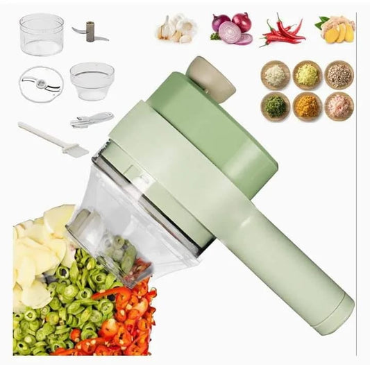 4-in-1 Handheld Electric Vegetable Cutter Set (Wireless)